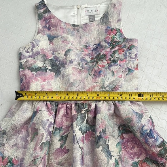 The Children’s Place multicolor floral fit and flare party dress with belt - Picture 3 of 10